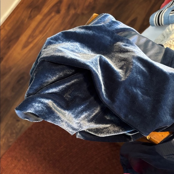 Revelry Blue Maxi Velvet Dress with Neck Scarf - Picture 5 of 5